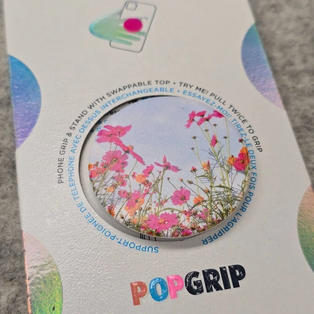 Fuschia Bloom Popsockets Single Grip & Stand Universal Phones and Tablet Holder